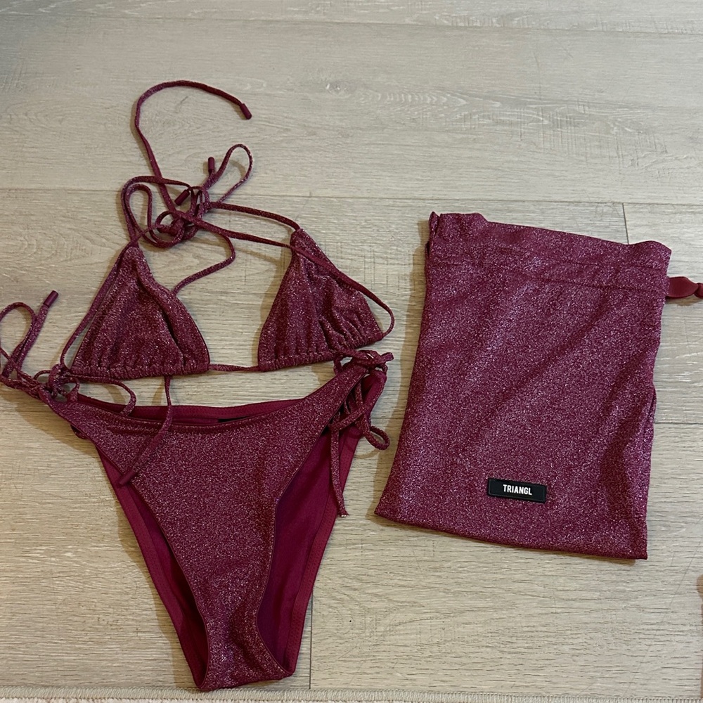 Triangl Swimwear Burgundy Bikini Set